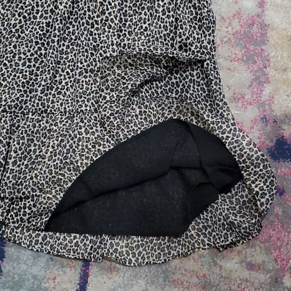 Michael Kors Julia Dress in Leapord Print with Gold Metallic Threads Size M - Picture 9 of 14